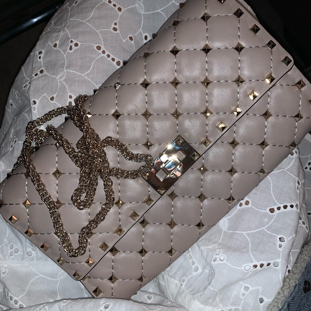 Valentino Rockstud SPIKE LEATHER CROSSBODY CLUTCH BAG - Picture 6 of 9